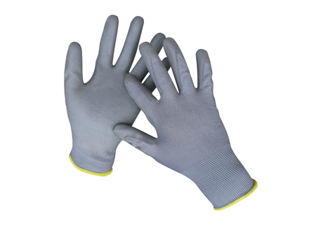 Grey pu gloves